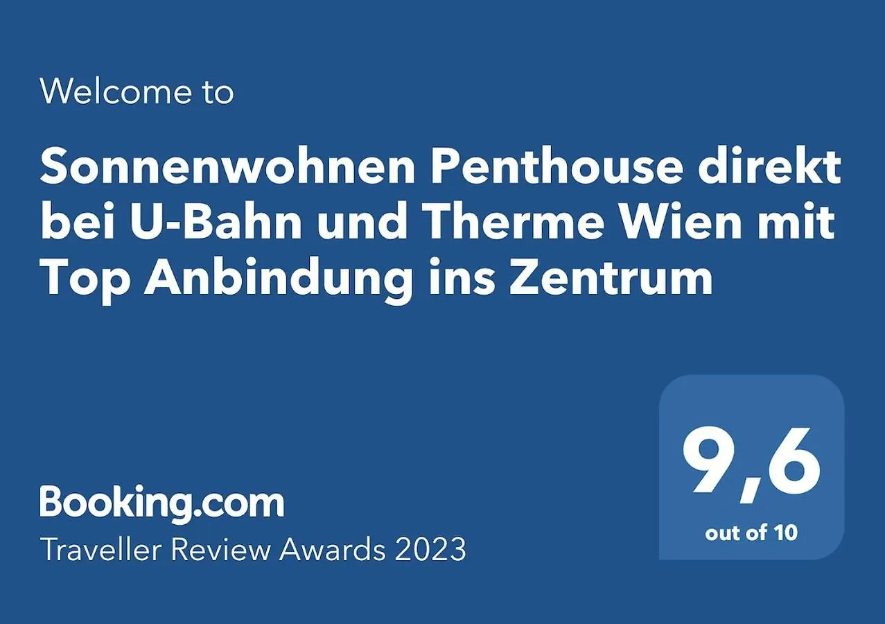 Apartment Sonnenwohnen Penthouse Direkt Bei U-Bahn Und Therme Wien Mit Top Anbindung Ins Zentrum Austria